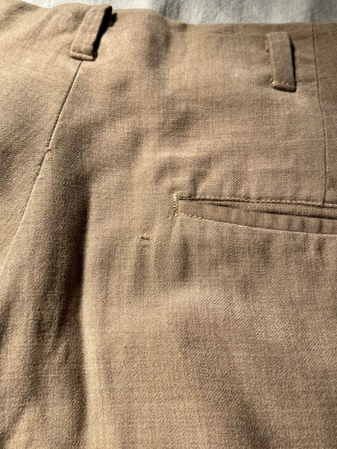 USA製 50s Vintage ウール ギャバジン スラックス / ベージュ USA製 50s Vintage ウール ギャバジン スラックス / ベージュ