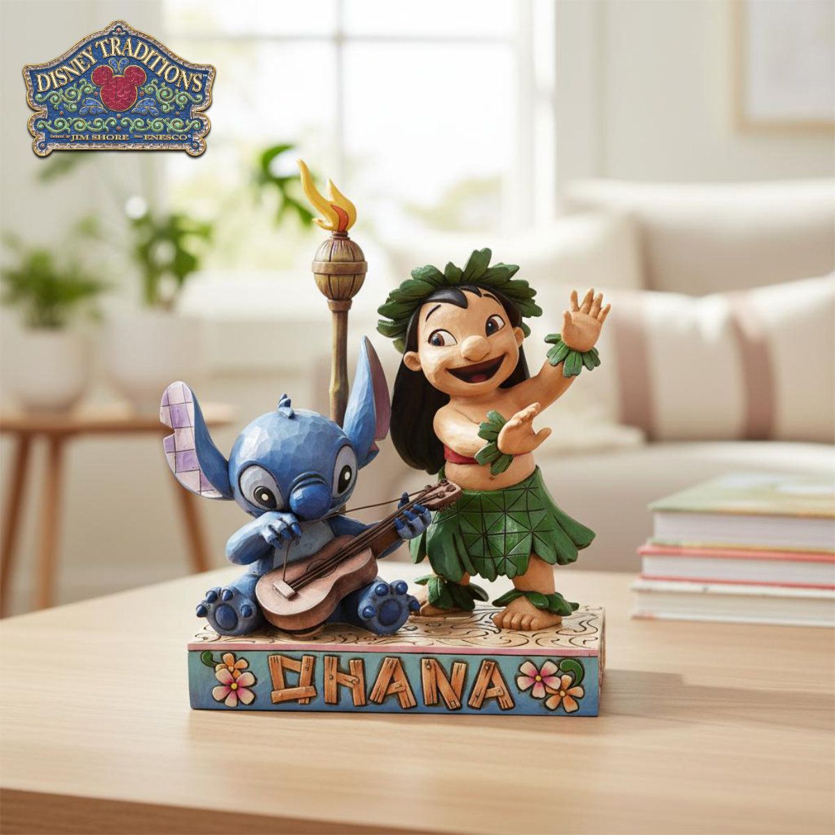 リロとスティッチ バーニングラブ 20cm リロ&スティッチ | ディズニー トラディションズ ジムショア グッズ フィギュア 人形 置物 彫刻 Jim Shore 正規輸入品