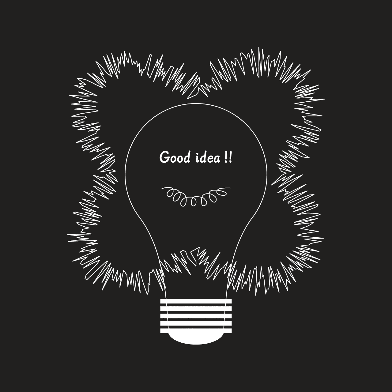 グラフィックスウェット　Good idea Black -Sweat-