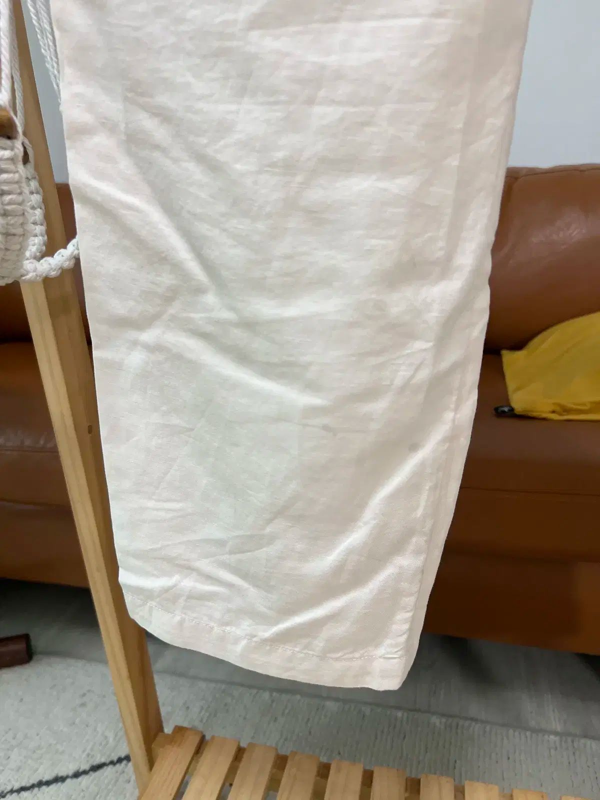 リネン-コットン イージーパンツ