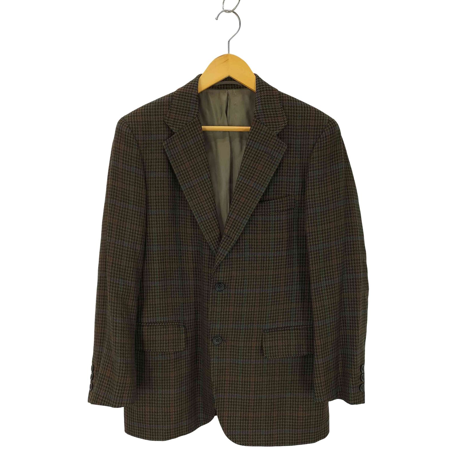 ジェイプレス J.PRESS イングランド製 FINEST ENGLISH WORSTED チェック柄 3B ウール テーラードジャケット メンズ 表記無 