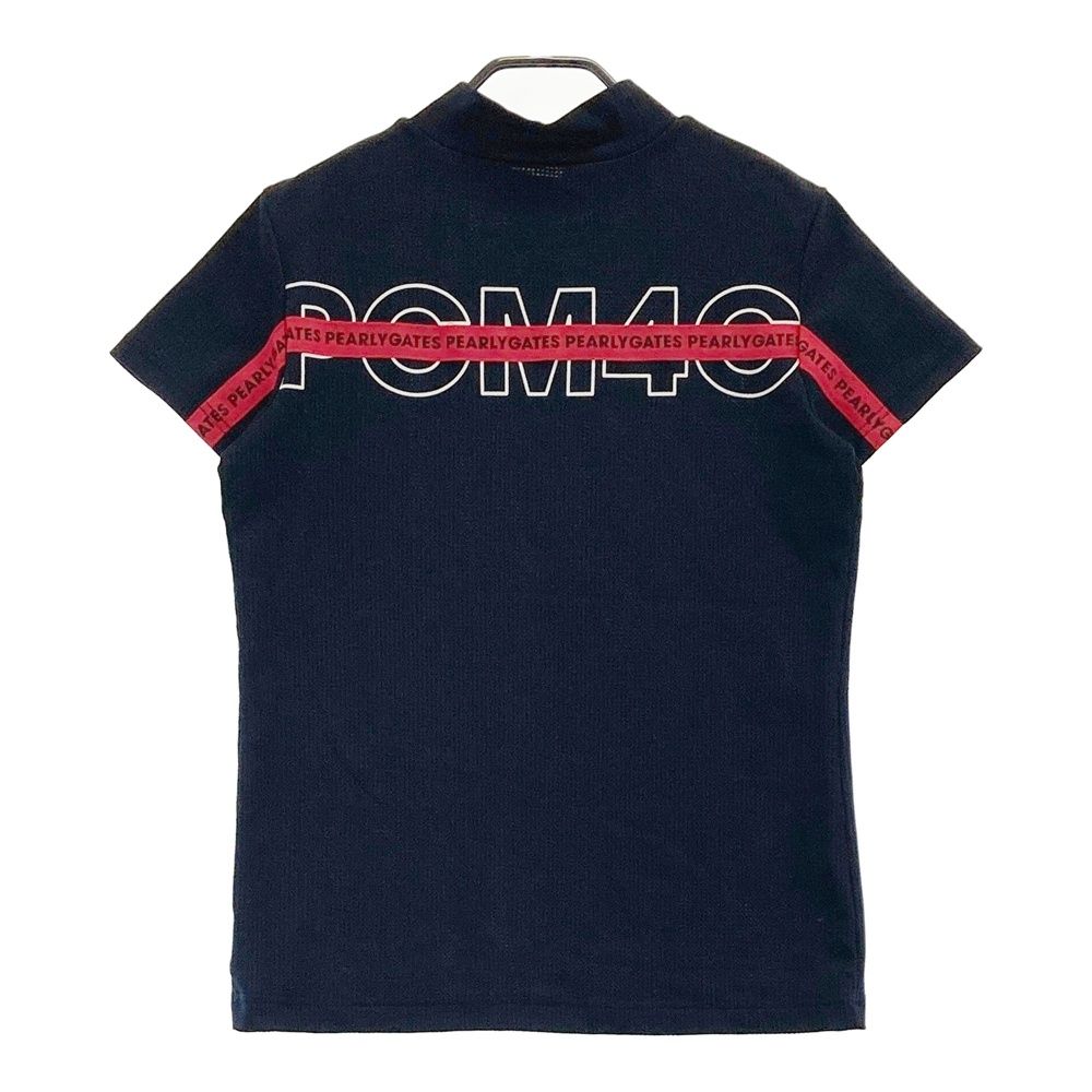 サイズ 1 PEARLY GATES パーリーゲイツ ハイネック 半袖Tシャツ ブラック系 240101532596 ゴルフウェア レディース ストスト