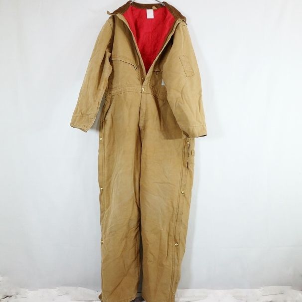 80s USA製 Carhartt カーハート オールインワン ツナギ ダック地 作業