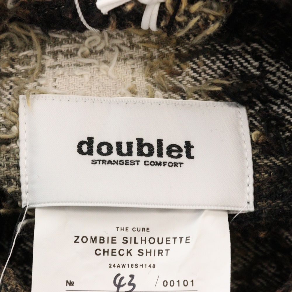 doublet (ダブレット) 24AW ZOMBIE SILHOUETTE CHECK SHIRT