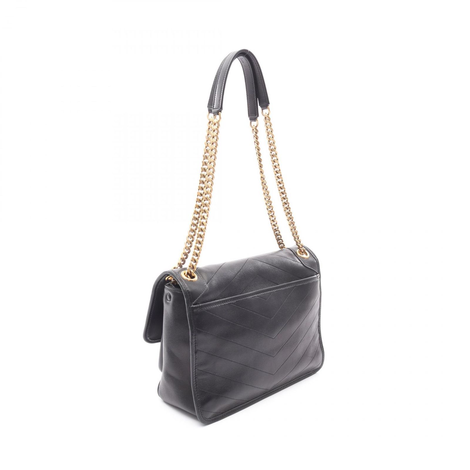 Saint Laurent Niki ニキ レザー サドルバッグ ショルダーバッグ Saint Laurent ニキ ショルダーバッグ L | ブラック | FARFETCH JP