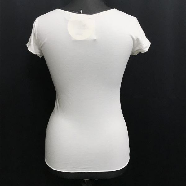 Chloe - タグ付新古品/イタリア製★クロエ/Chloe★ロゴプリント/ストレッチ/半袖Tシャツ【40/レディースM-L程度/白/white】◆cBH897 Chloe - タグ付新古品/イタリア製☆クロエ/Chloe☆ロゴプリント