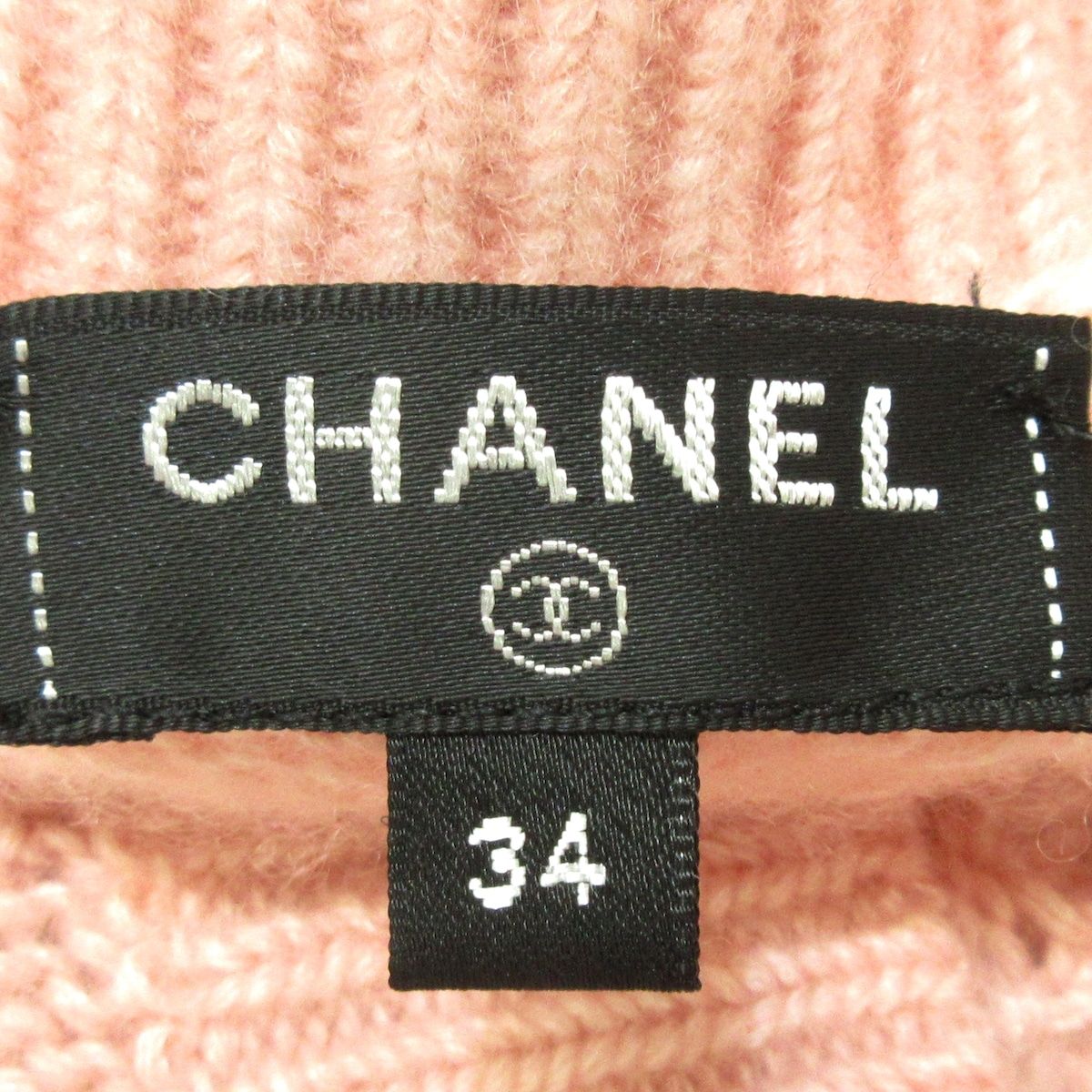 CHANEL(シャネル) カーディガン サイズ34 S レディース美品 - P71400 ライトピンク カシミヤ、シルク