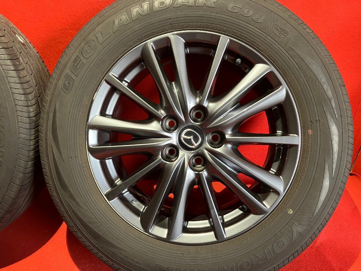 中古サマータイヤホイールセット【 225/65R17 YOKOHAMA G98】[マツダ CX-5 純正 CX-8等] ４本SET