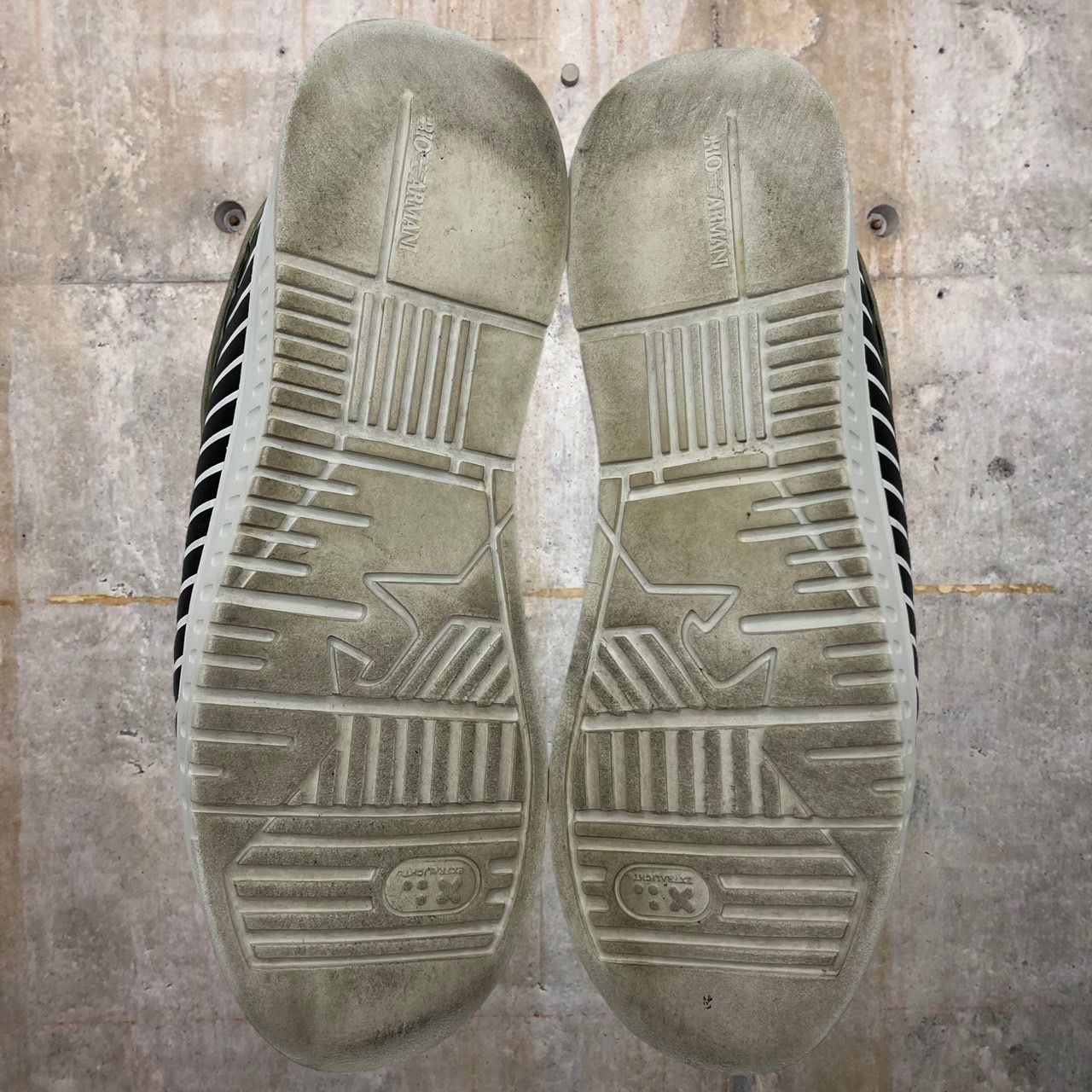 EMPORIO ARMANI(エンポリオアルマーニ) 厚底ロゴストライプスニーカー