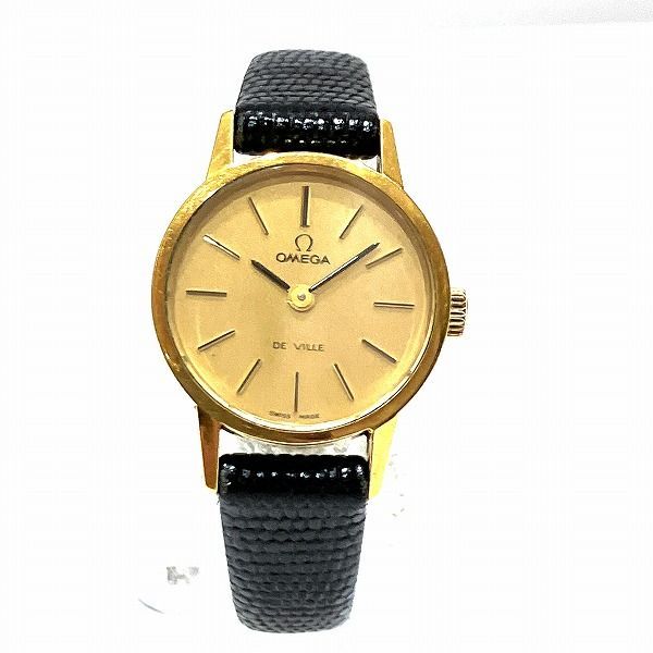 オメガ デビル 手巻き ゴールド文字盤 時計 腕時計 レディース - メルカリ