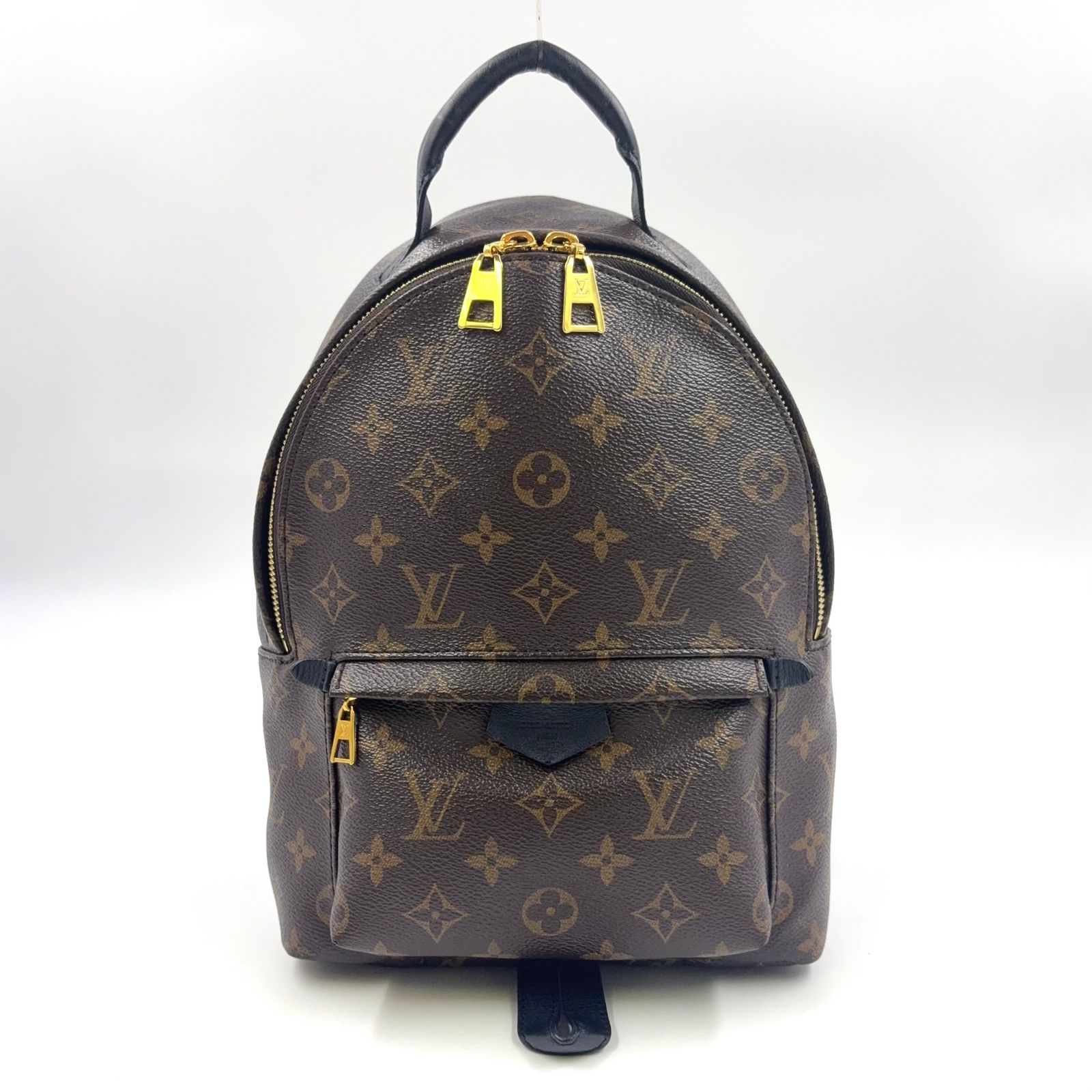 LOUIS VUITTON パームスプリングス バックパック MM モノグラム モノグラム レザー×PVC ブラウン×ブラック バックパック ゴールド M44874