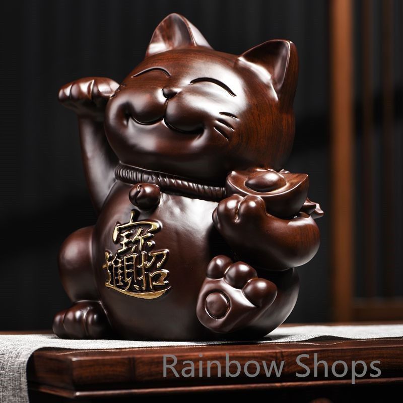 招き猫　猫の置物　オブジェ 招き猫 猫 ネコ 置物 赤 レッド ゴールド オブジェ スピリチュアル