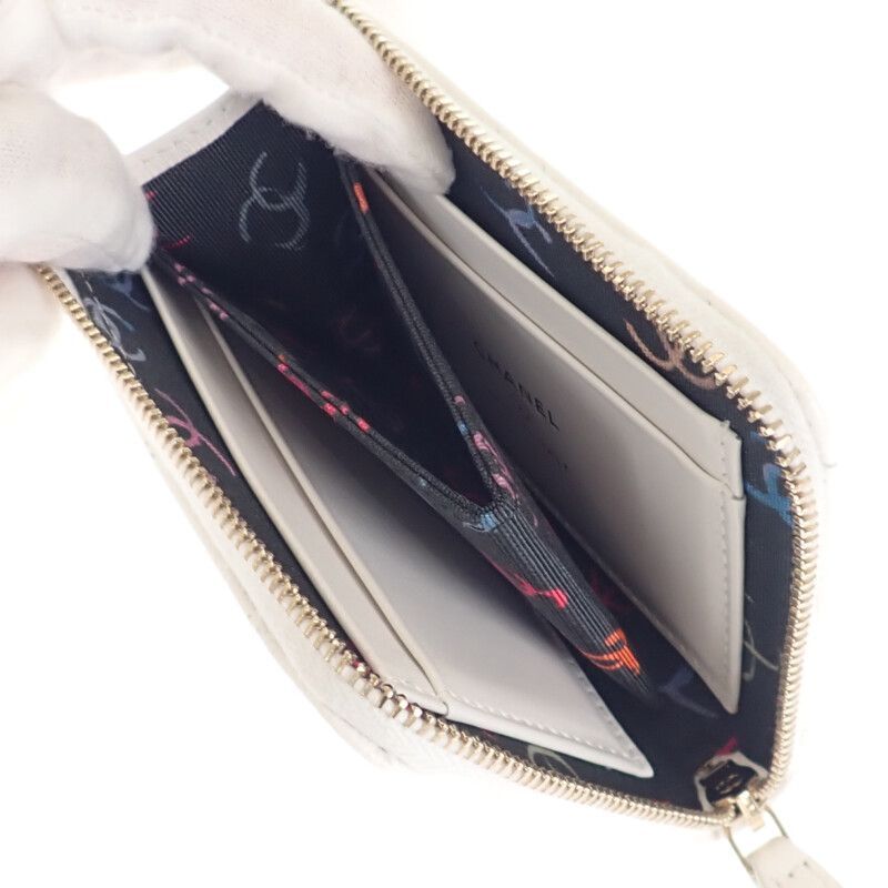 CHANEL】ココマーク スモールウォレット コインケース AP3999 キャビア  