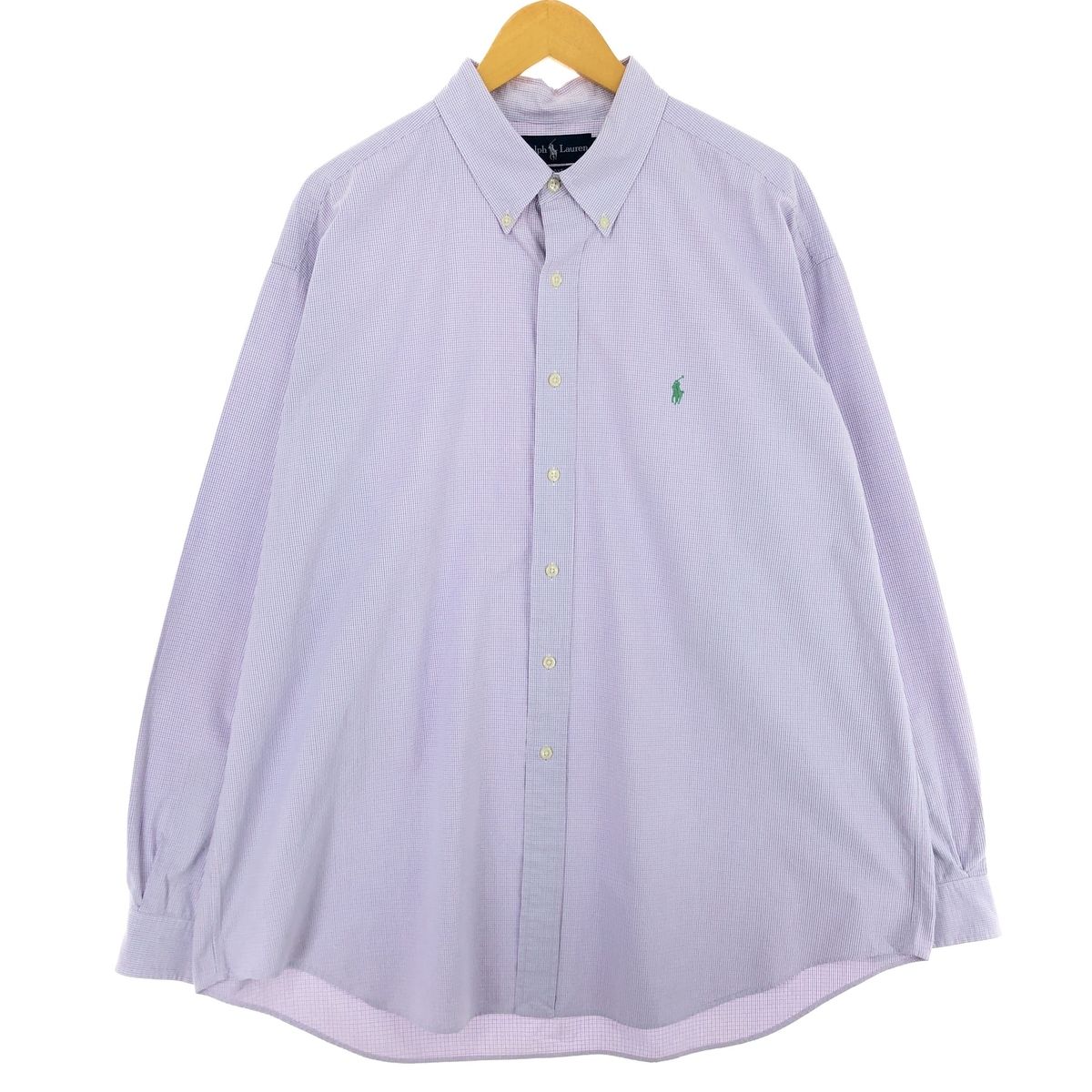 古着 ラルフローレン Ralph Lauren BLAKE 長袖 ボタンダウンチェックシャツ メンズXXL/eaa453811