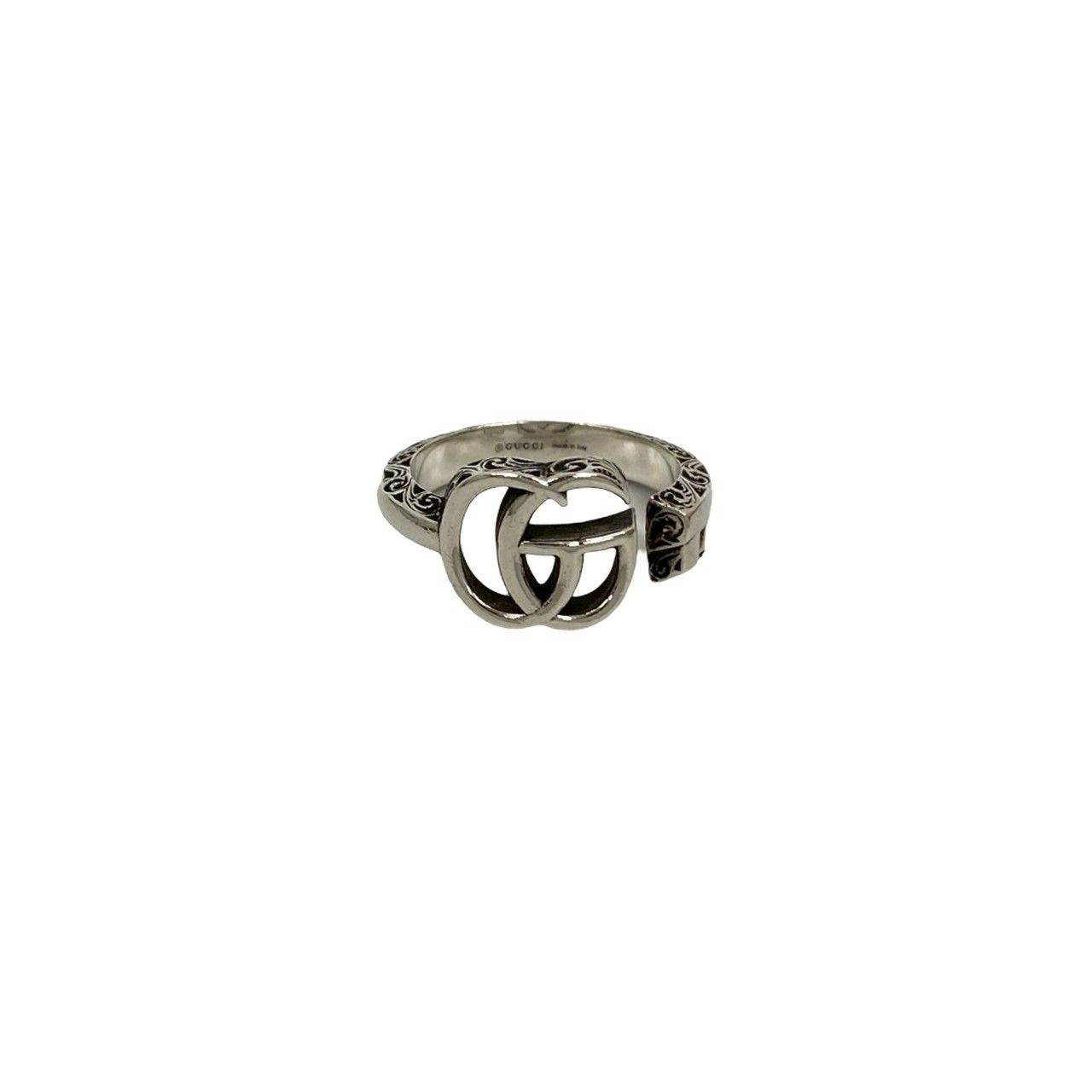 極 美品 GUCCI グッチ アラベスク ダブルG リング キー モチーフ