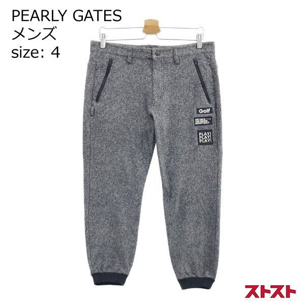 PEARLY GATES パーリーゲイツ 2022年モデル 裏起毛ストレッチジョガーパンツ ワッペン 4 ［240101007918］
