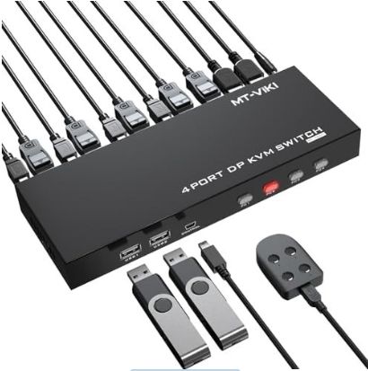 MT-VIKI DP切り替え器4入力 4K 60Hz DP KVM