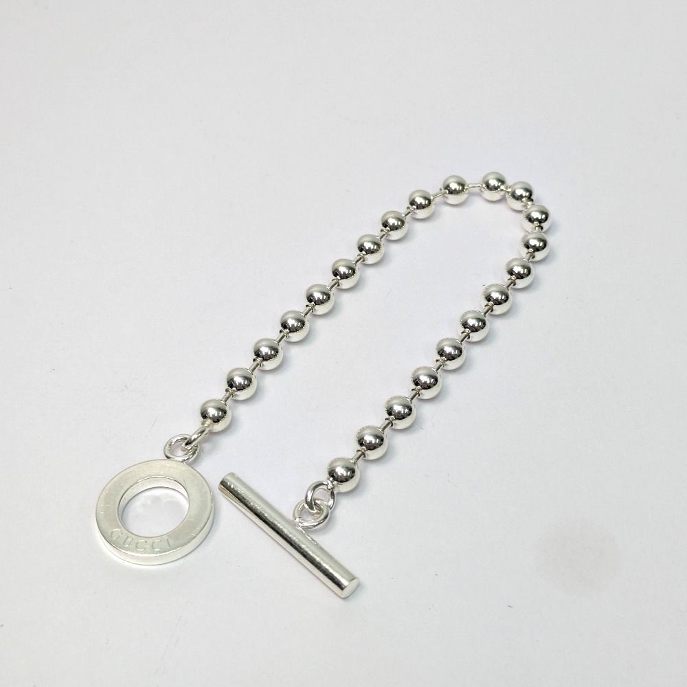 Dz801418 グッチ ブレスレット ボールチェーン シルバー GUCCI 中古  