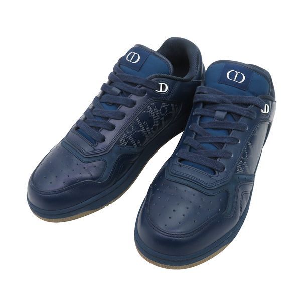 【美品 サイズ41】DIOR HOMME ディオール オム B27 GALAXY オブリーク レザー スニーカー 26cm ネイビー 47367 美品 サイズ41】DIOR HOMME ディオール オム B27 GALAXY オブリーク