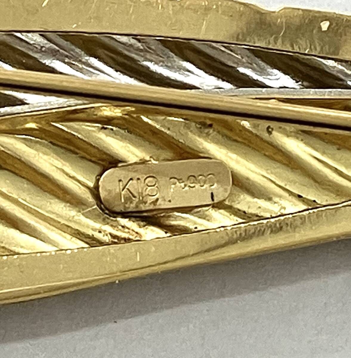 う*ん様 K18/Pt900コンビ デザインブローチ