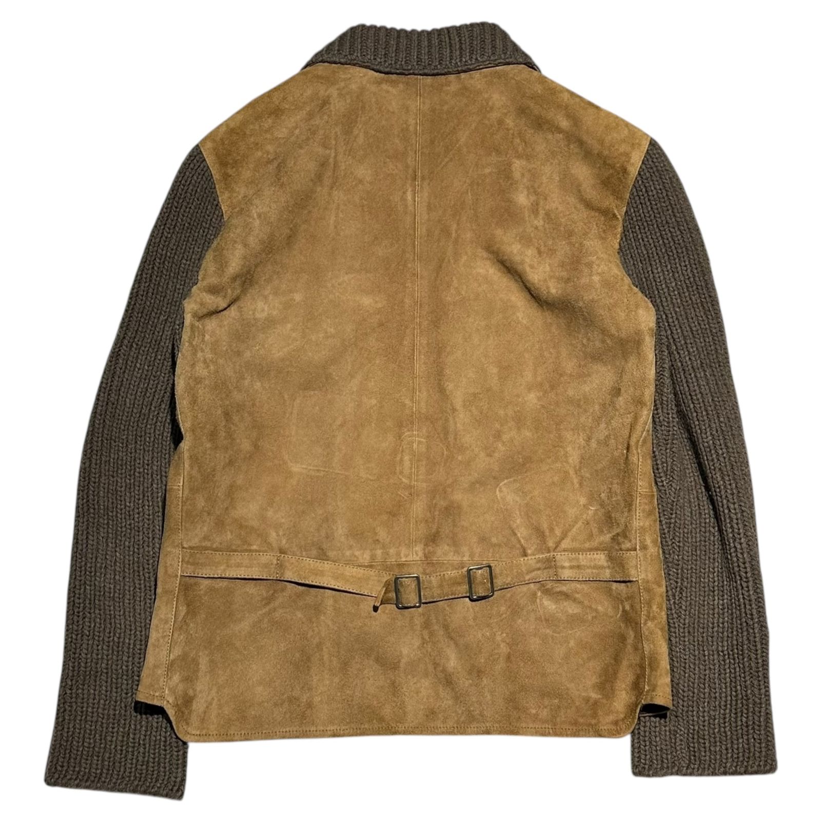 美品 DOLCE &GABBNA ドルガバ スウェード レザージャケット L位 DOLCE&GABBANA(ドルチェ&ガッバーナドルガバ) Knit Sleeve Paneled