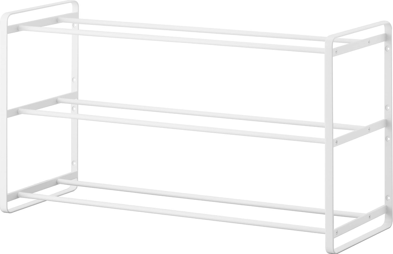 【数量限定】お掃除ラクラク 靴収納 浮かせる tower フック付き タワー 約W67.3×D25×H37.6cm ホワイト 3段 シューズラック ウォール 4506 石こうボード壁対応 】 付属 石こうボードピンセット・木ネジ 【 山崎実業(Yamazaki
