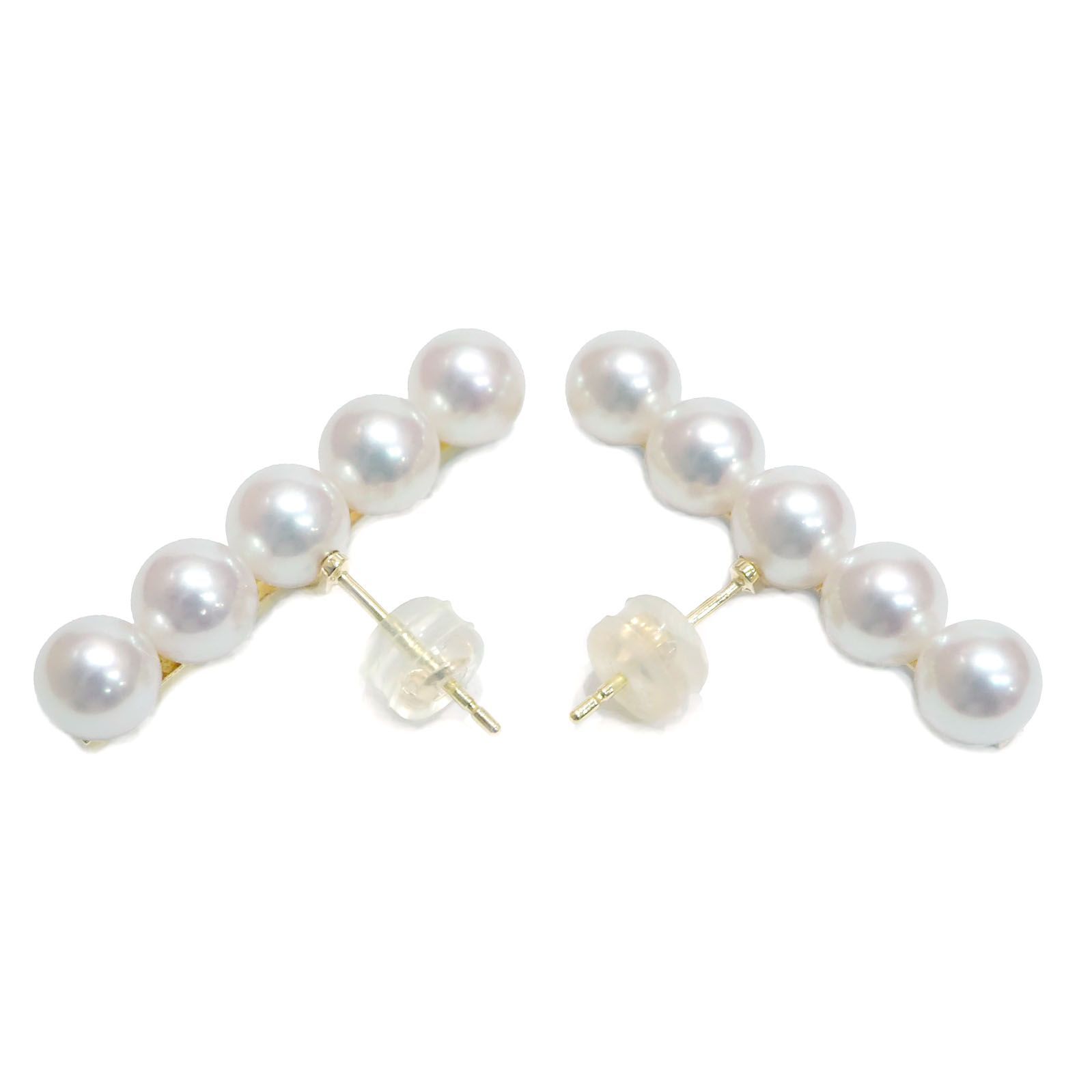 TASAKI タサキ バランス プラス あこや真珠 K18YG ピアス 約5.4g位 [ E