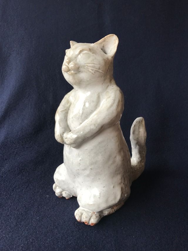 オブジェ陶「猫」 小久保凌雲作 萩焼 高さ25cm - メルカリ