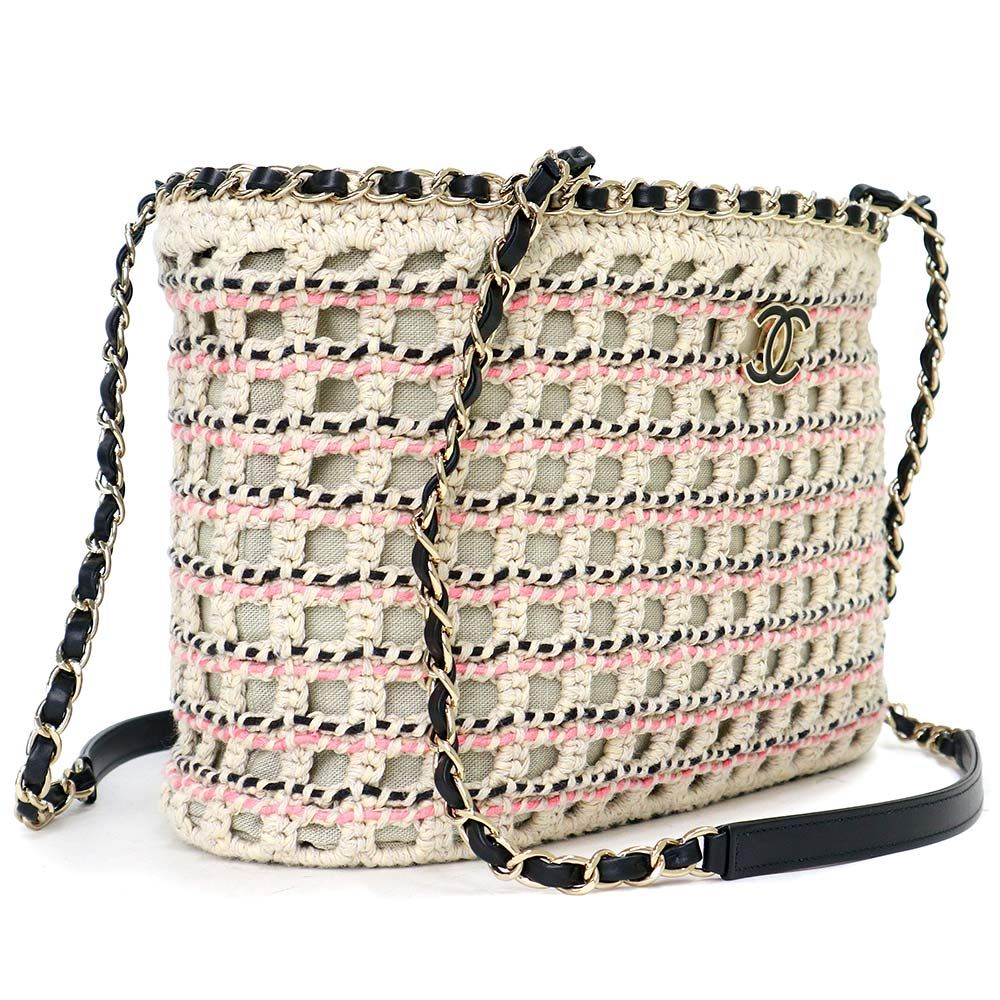 シャネル スモール ショッピング トート クロッシェ チェーン