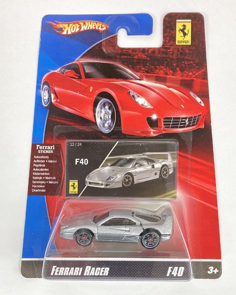 MATTEL FERRARI RACER 12|24 HOTWHEELS F40 シルバー 12|24