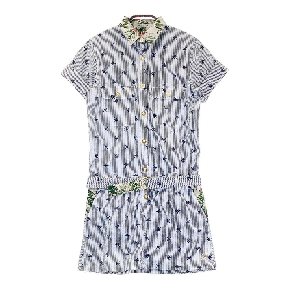 MARK&LONA ゴルフウエア ワンピース 総柄 ストレッチ 半袖 【公式通販】