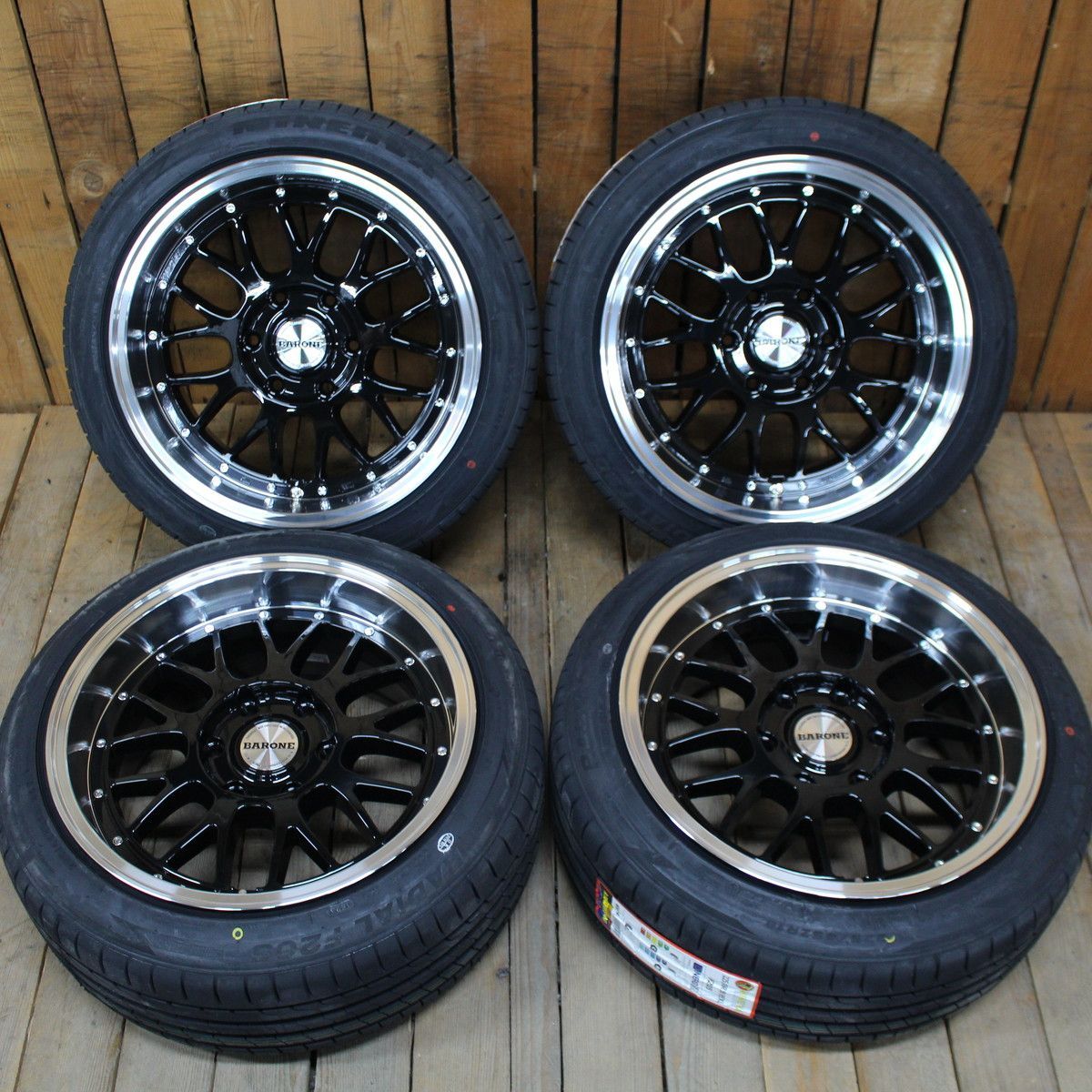 200系 ハイエース オーバーフェンダーサイズ 18インチ 9J+25 ファブレス LM-9ワイド ブラック 225/45R18 新品 タイヤ ホイール  4本SET - メルカリ