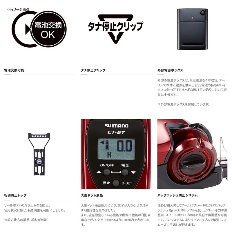 シマノ(SHIMANO)] 21レイクマスターCT‐ET RED - アウトドア