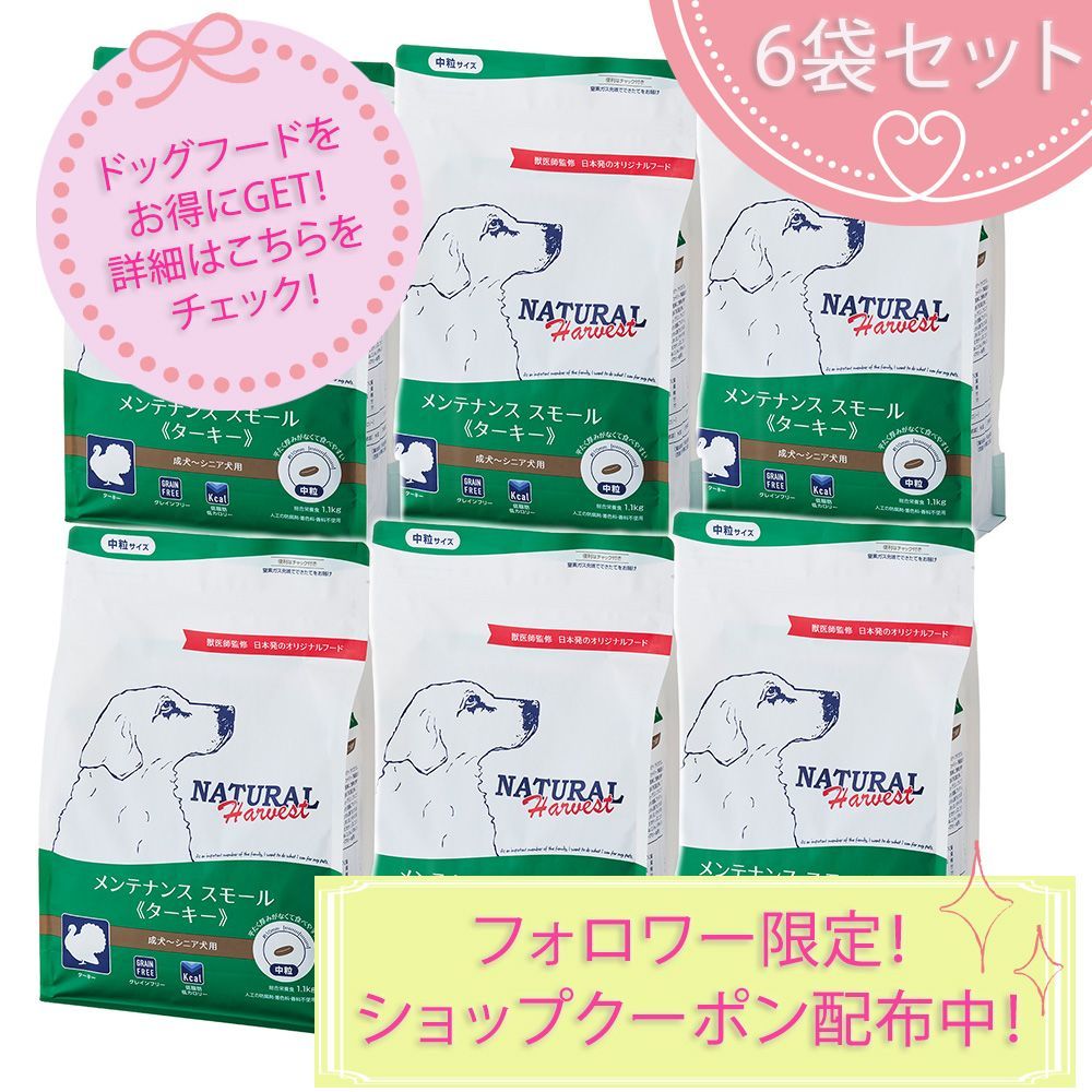 メンテナンススモール【ターキー】1.1kg×6袋セット ナチュラルハーベスト