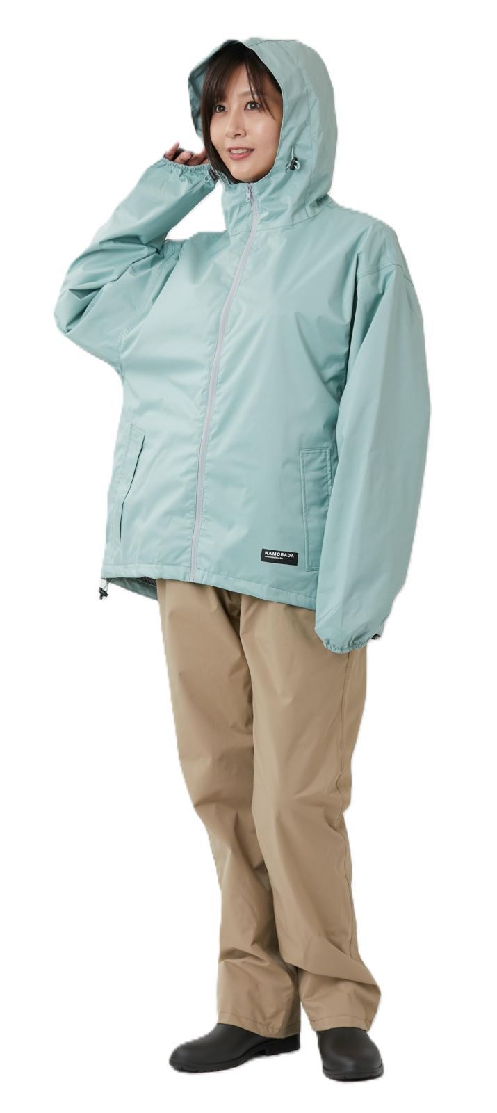 Size L_Color グリーン ナモラダ レインスーツ レディス レインスーツフェミニンⅢ上下セット 総裏メッシュ レディース ｸﾞﾘｰﾝ L
