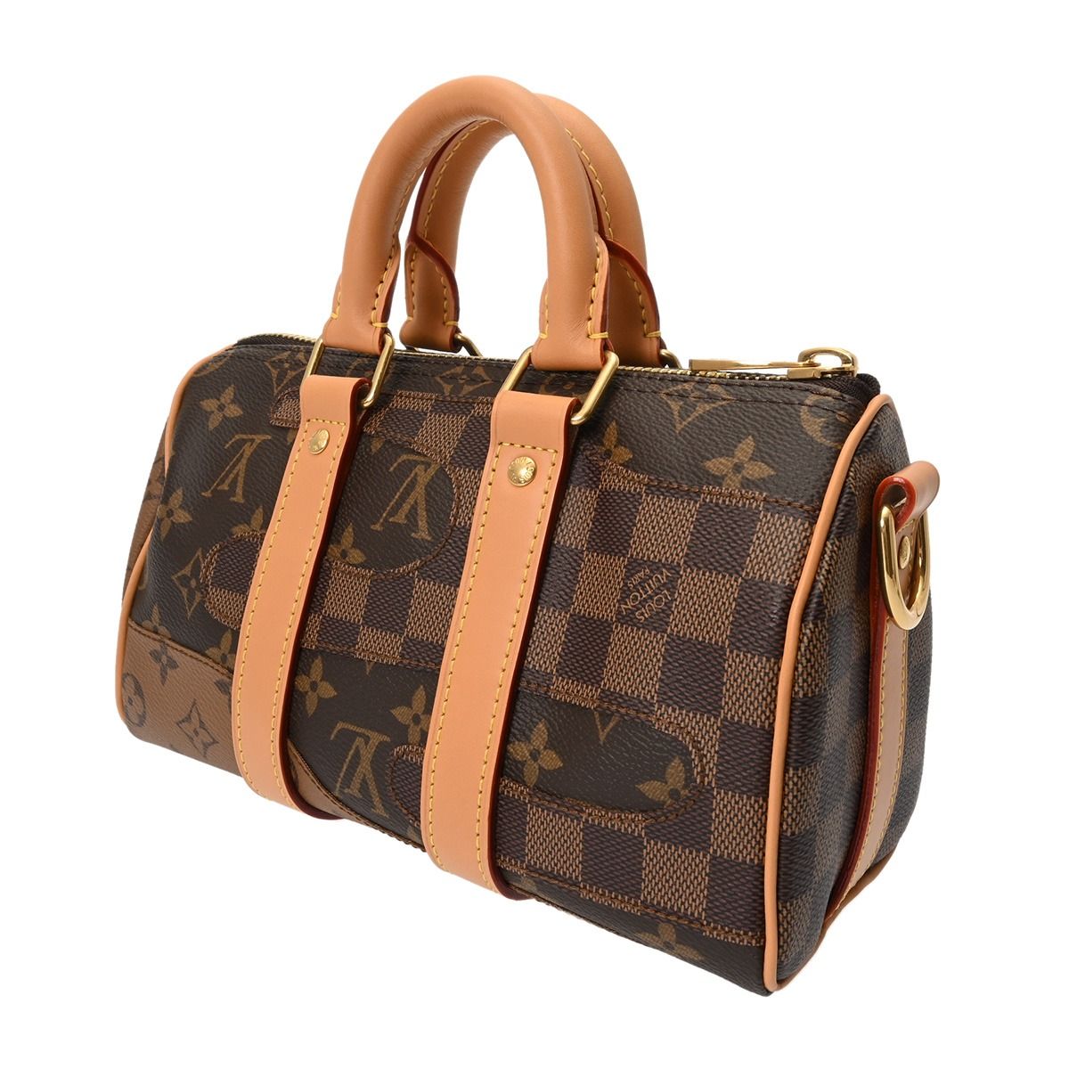 新同 ルイヴィトン モノグラムリバース キーポルバンドリエール 25 ブラウン M15428 ユニセックス モノグラムキャンバス ハンドバッグ