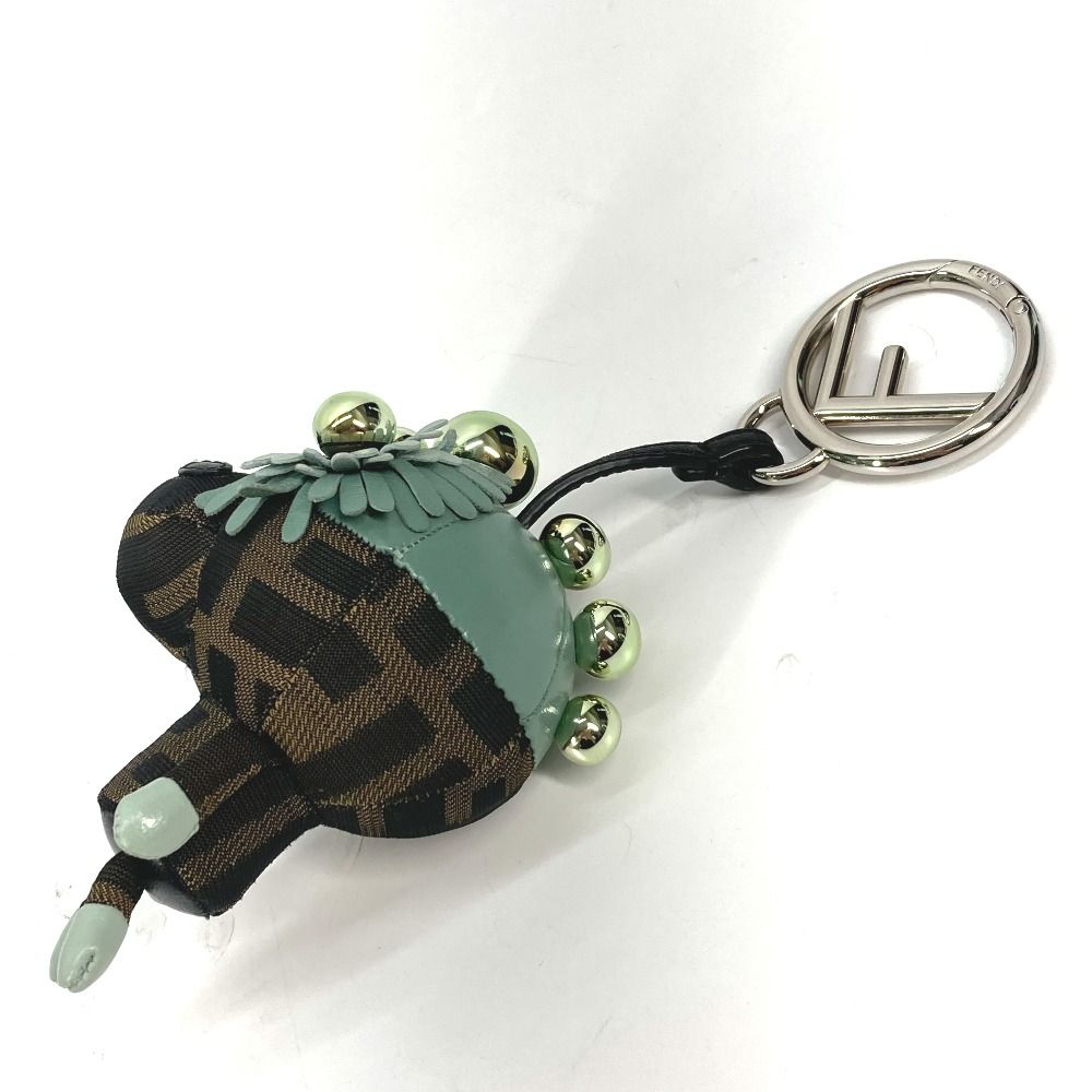 FENDI フェンディ チャーム スペース モンキー キャンバス/レザー