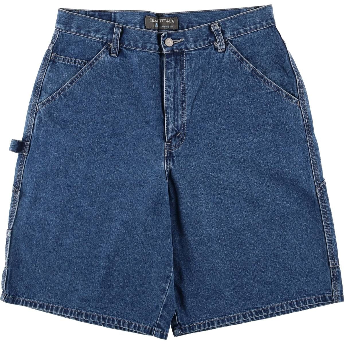 古着 90年代 リーバイス Levi s SILVER TAB シルバータブ デニムペインターショーツ ハーフパンツ メンズw34相当 ヴィンテージ|eaa480529