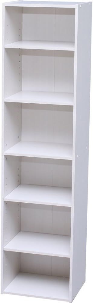アイリスオーヤマ カラーボックス 収納ボックス 本棚 6段 可動棚 幅36.6×奥行29×高さ144.6cm オフホワイト モジュールボックス MDB-6K オフホワイト(可動棚)