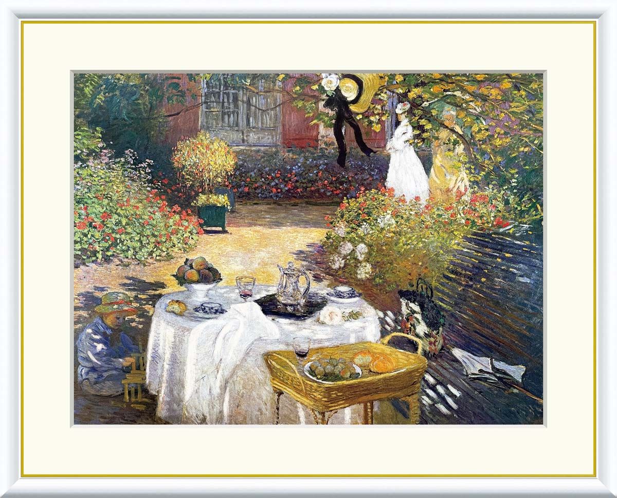 美術品・アンティーク・コレクション 10年保証 名画 油絵 昼食