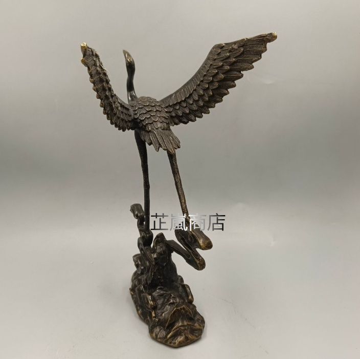 銅製 鶴舞 美品 厚重 縁起物 装飾品 工芸品 置物 銅製 鶴舞 美品 厚重 縁起物 装飾品 工芸品 置物 - メルカリ