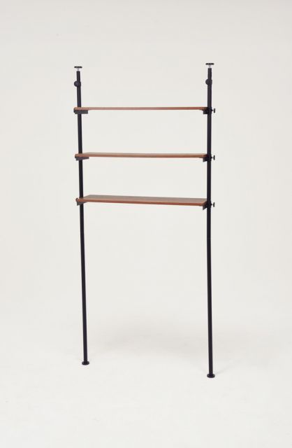 突っ張り洗濯機ラック ブラウン幅90 NEXPOTALLINN_EU