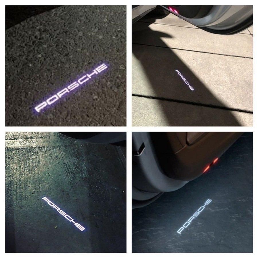 NEWタイプ 高性能 Porsche ポルシェLEDロゴプロジェクター カーテシ