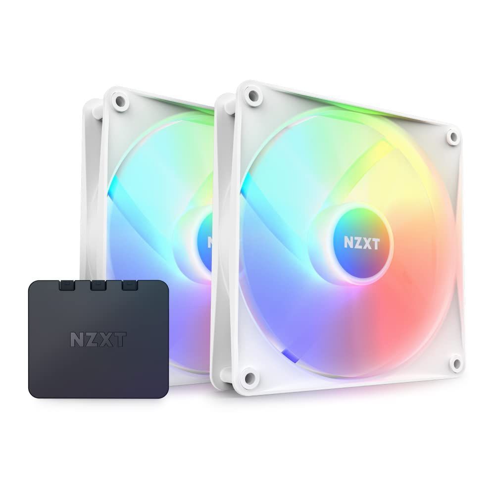 NZXT F140 RGB CORE TWIN PACK - RGB Lighting Controller White PCケースファン RF-C14DF-W1 FN1926