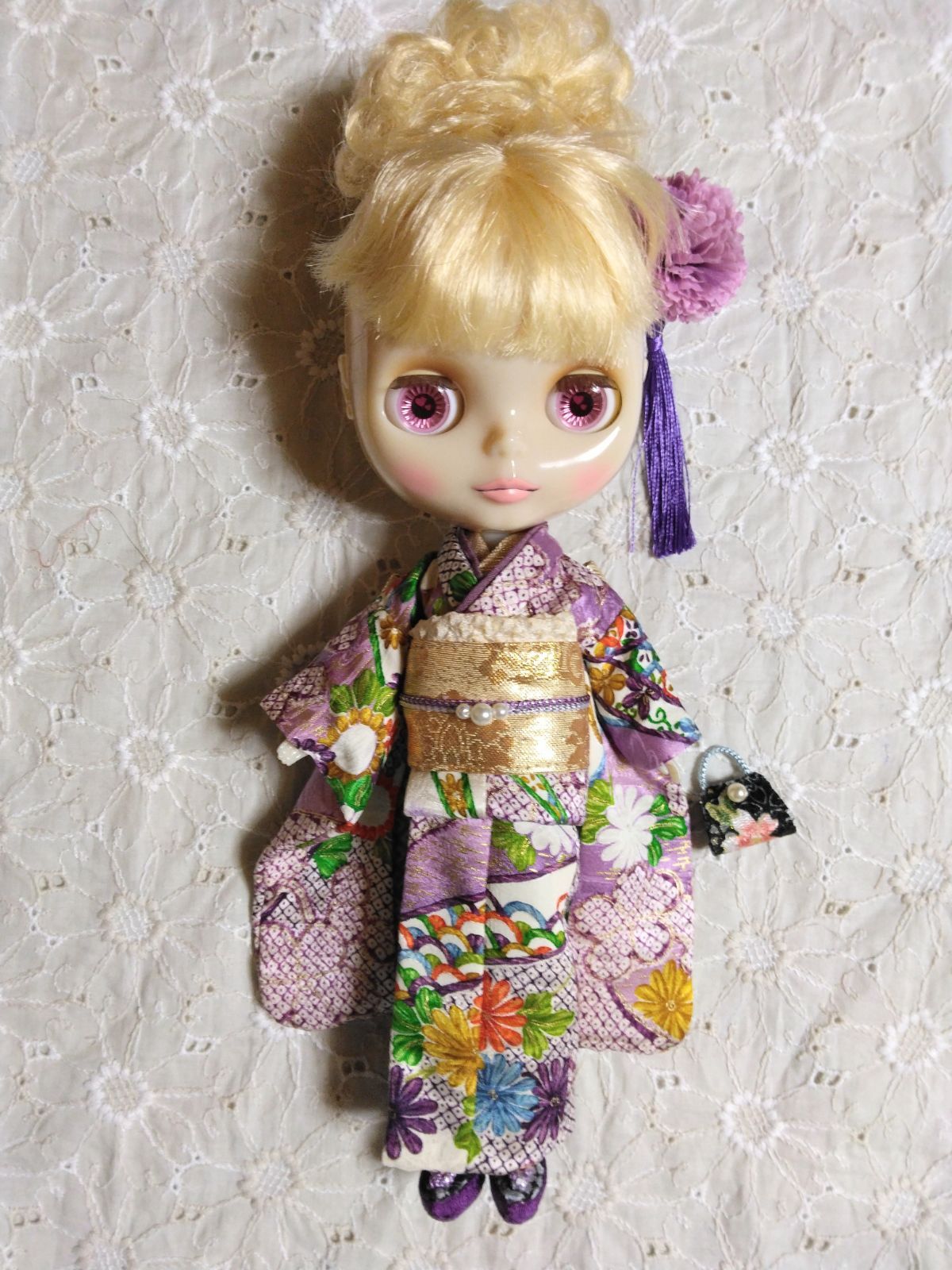 ブライス着物♥正絹 紫のお着物セット ネオブライス ブライス - JJ ...