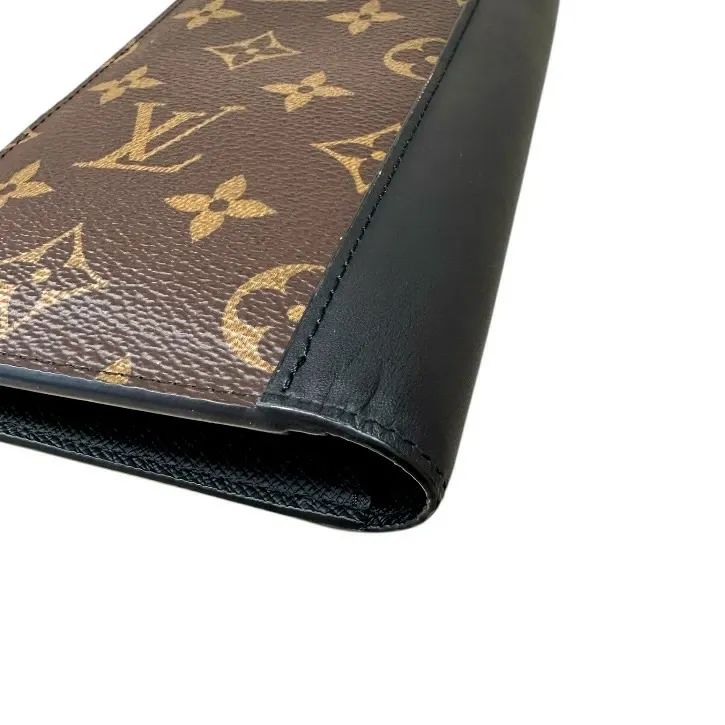 良品 ルイヴィトン モノグラム マカサー ポルトフォイユ ロン 三つ折り