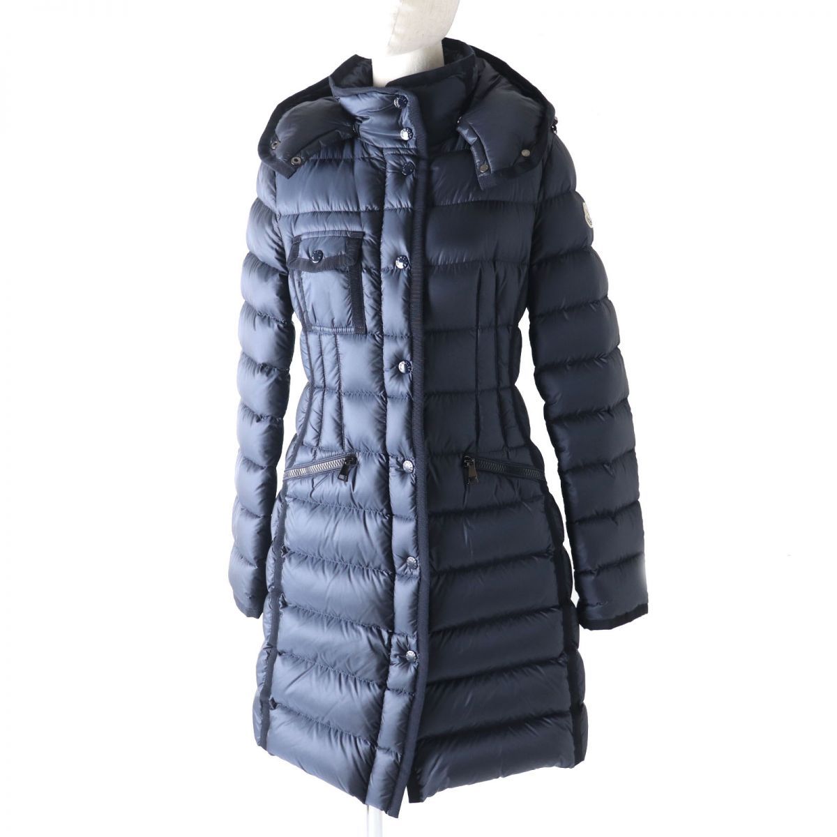 ☆未使用に近い☆ MONCLER HERMINE 正規品　ダウンコート　ブラックエルミンヌ