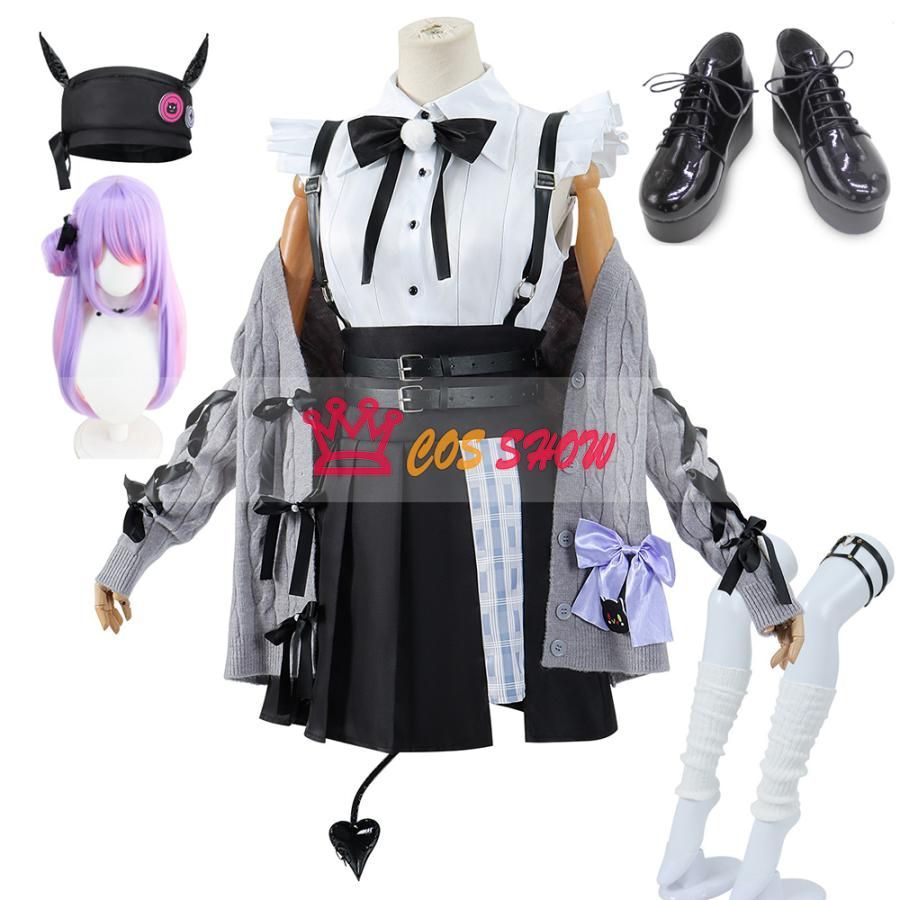 バーチャル ホロライブ 常闇トワ コスプレ衣装 地雷系 私服 cosplayウィッグ靴追加 仮装 制服 イベント クリスマス ハロウィン ステー