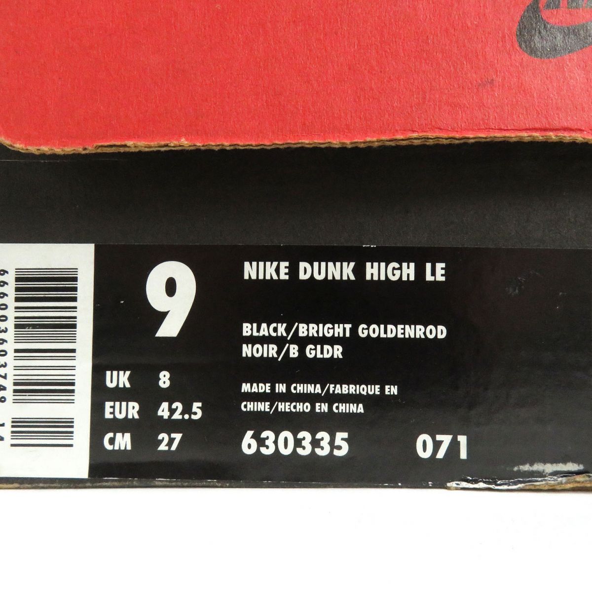 未使用□99年製 ナイキ 初期復刻 VTG 630335-071 DUNK HIGH LE レザー