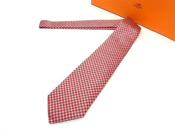 □新品□未使用□ HERMES エルメス シルク100% 総柄 ネクタイ ビジネス